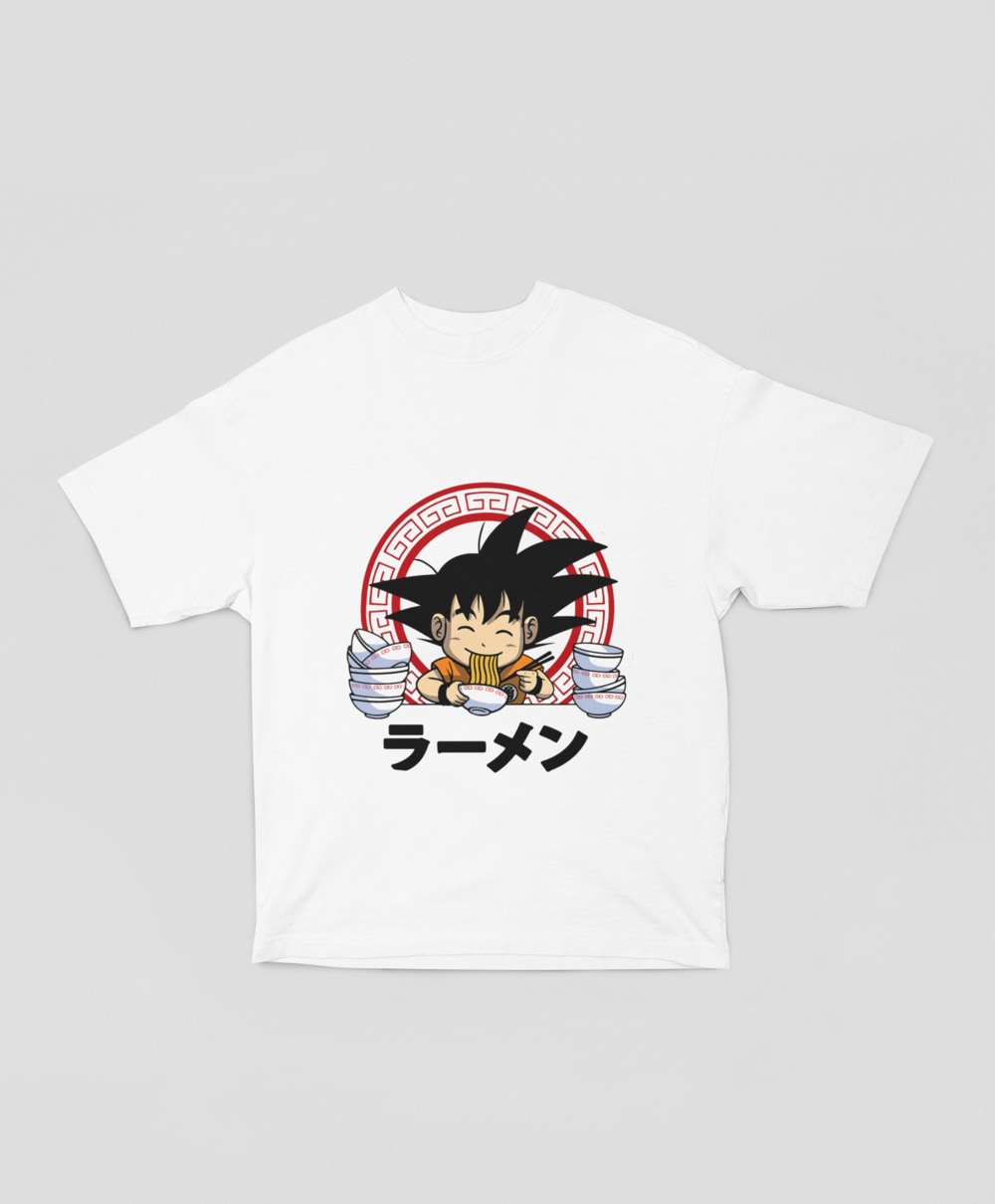 Camiseta - Goku Niño Comiendo Pasta