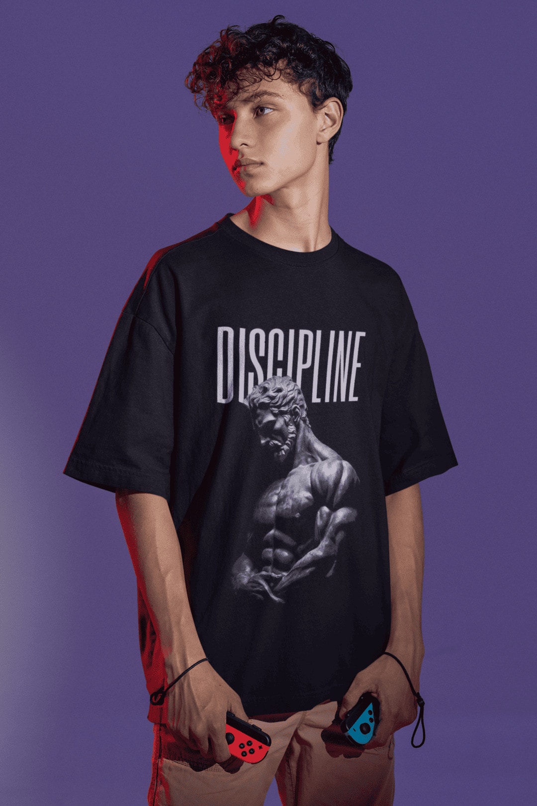 Camiseta negra oversize - Disciplina