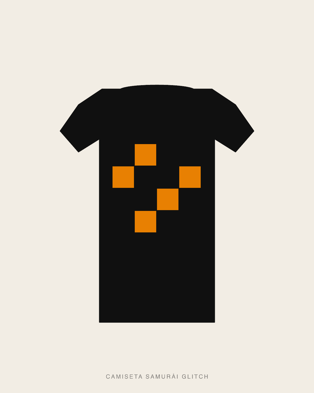 Camiseta Samurái Glitch — front
