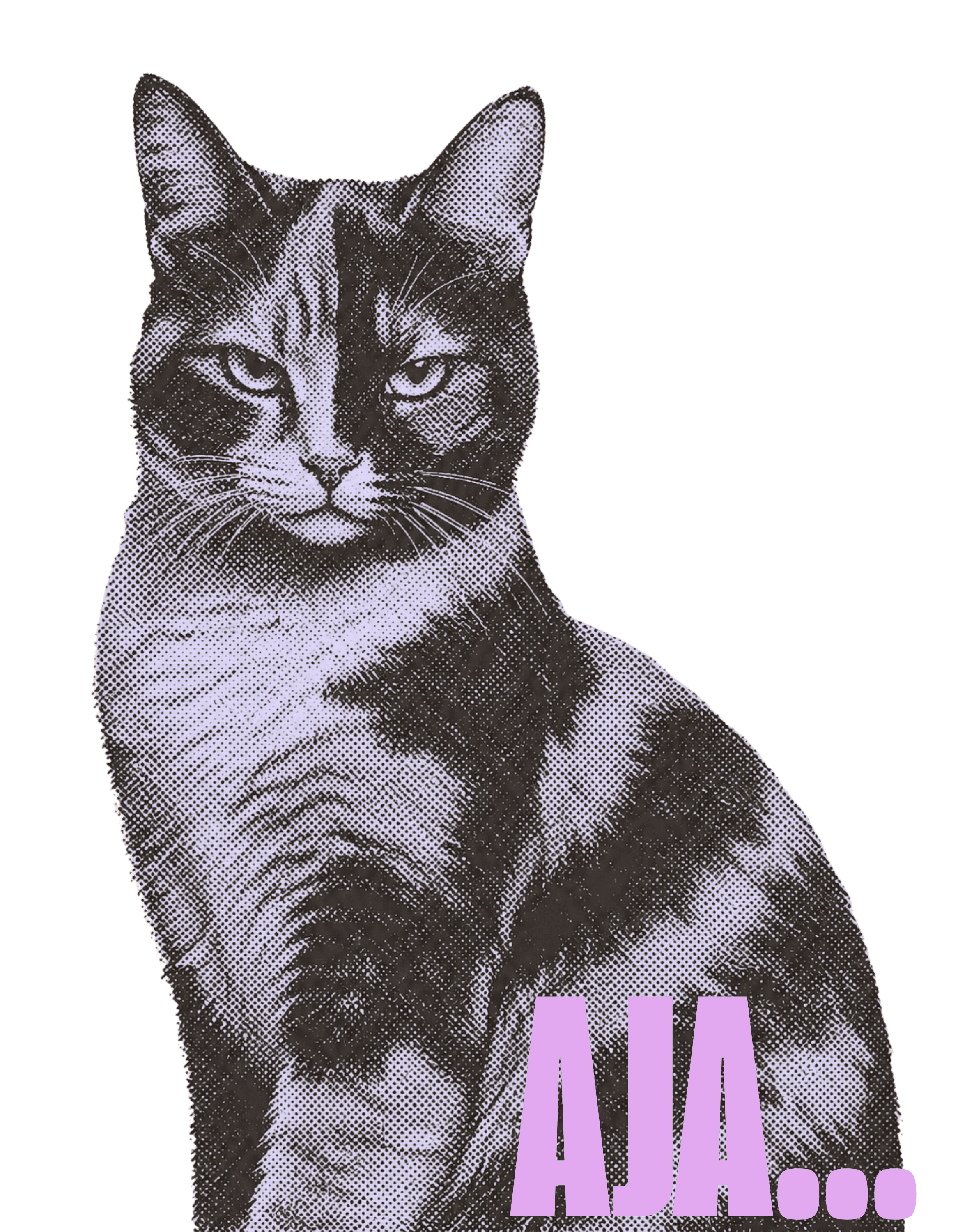 Estampado Aja Violet — Colección Rebel Cats
