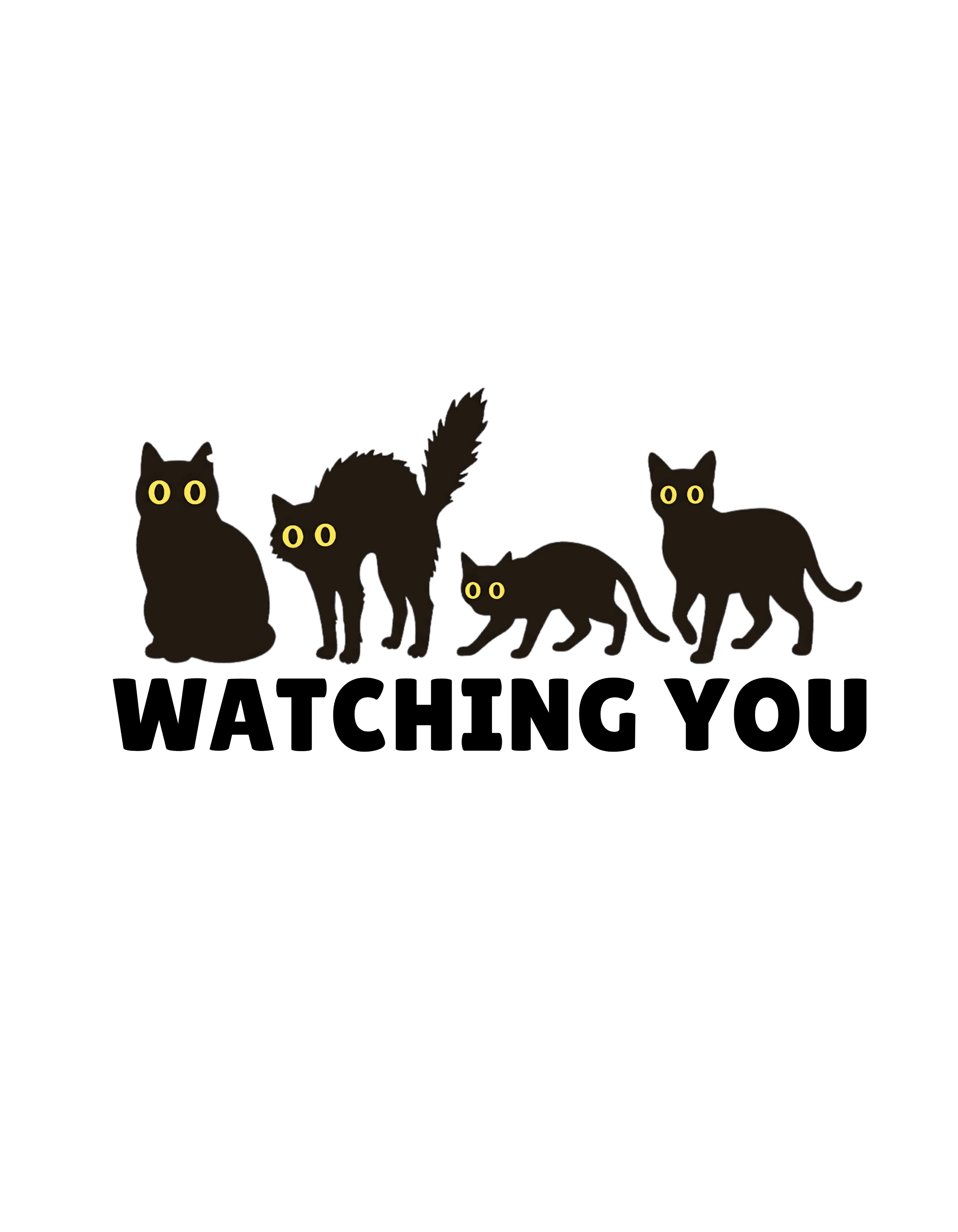 Estampado Watching You (Coven) — Colección Rebel Cats