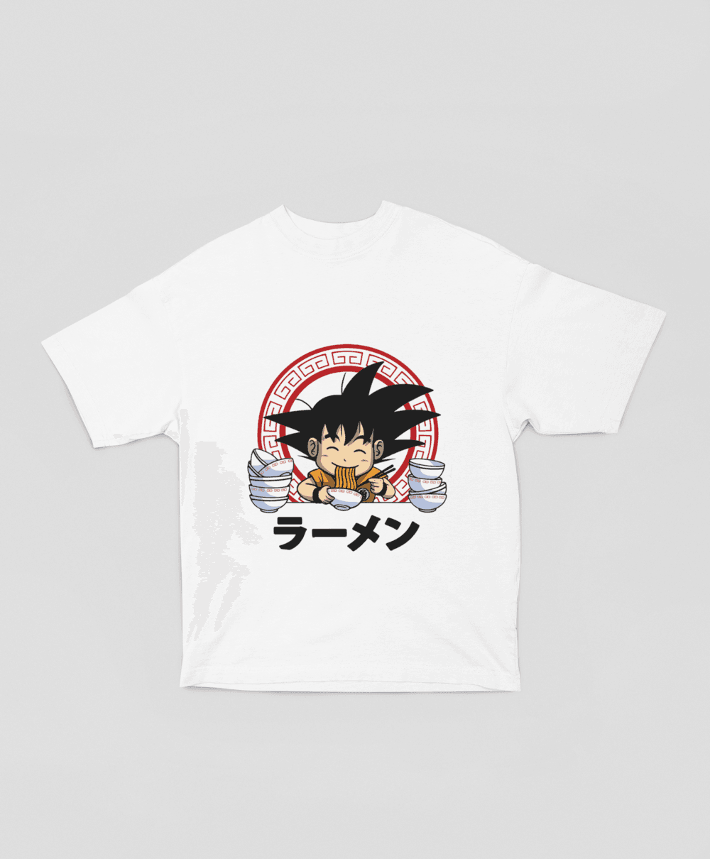 Camiseta - Goku Niño Comiendo Pasta