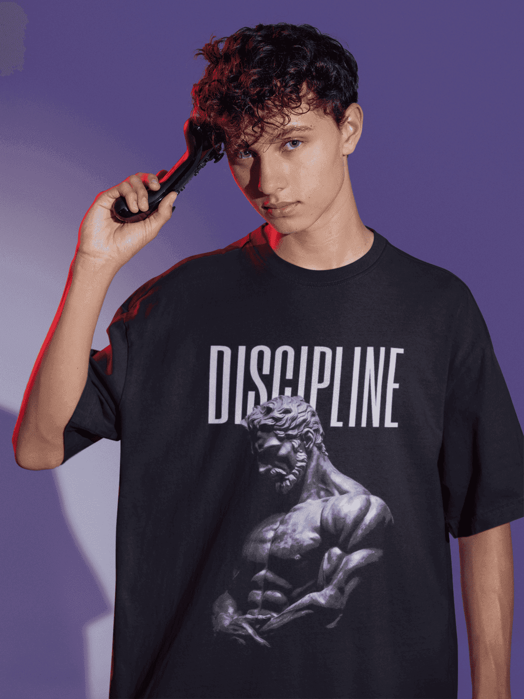 Camiseta negra oversize - Disciplina
