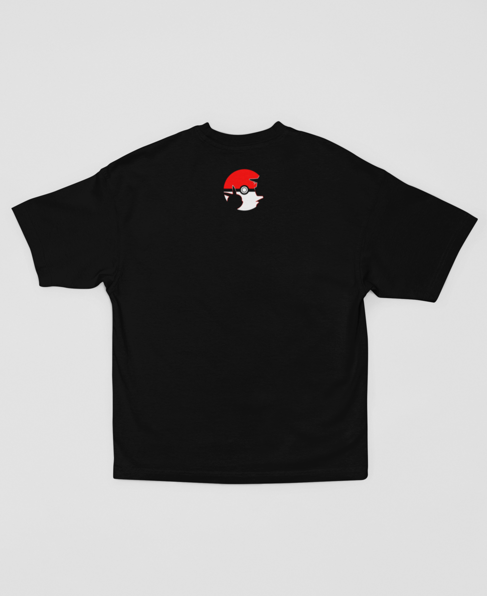 Camiseta - Charizard, Pikachu y Ash Negra