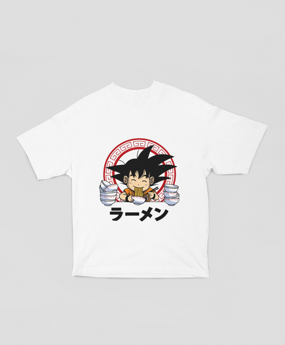 Camiseta - Goku Niño Comiendo Pasta