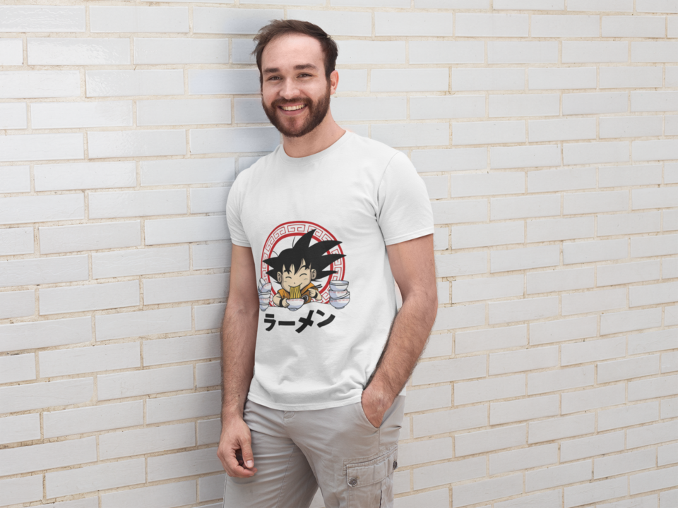 Camiseta - Goku Niño Comiendo Pasta