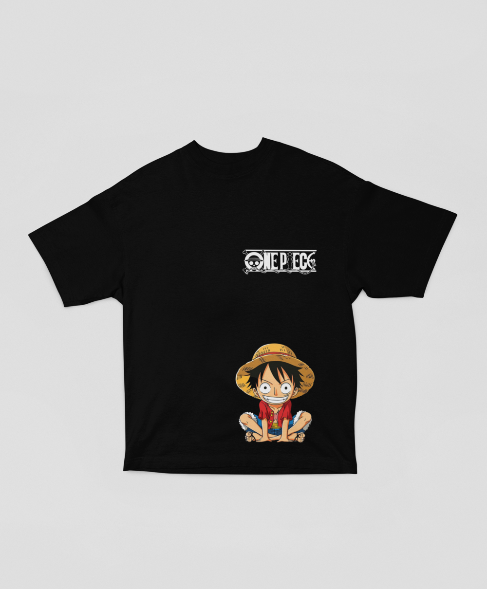 Camiseta - One Piece Luffy Negra