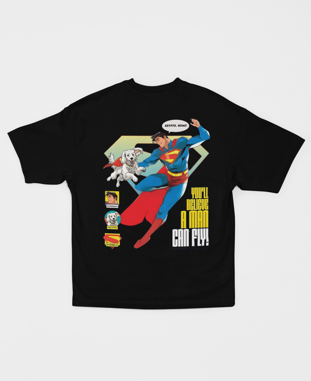 Camiseta - Superman Logo y Krypto
